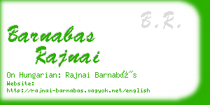 barnabas rajnai business card